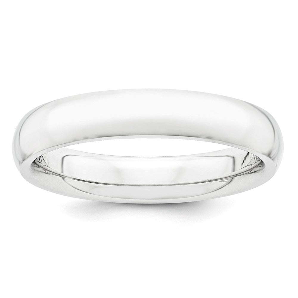 Platinum 4mm Half-Round Comfort Fit Lightweight Wedding Band, Size: 4
