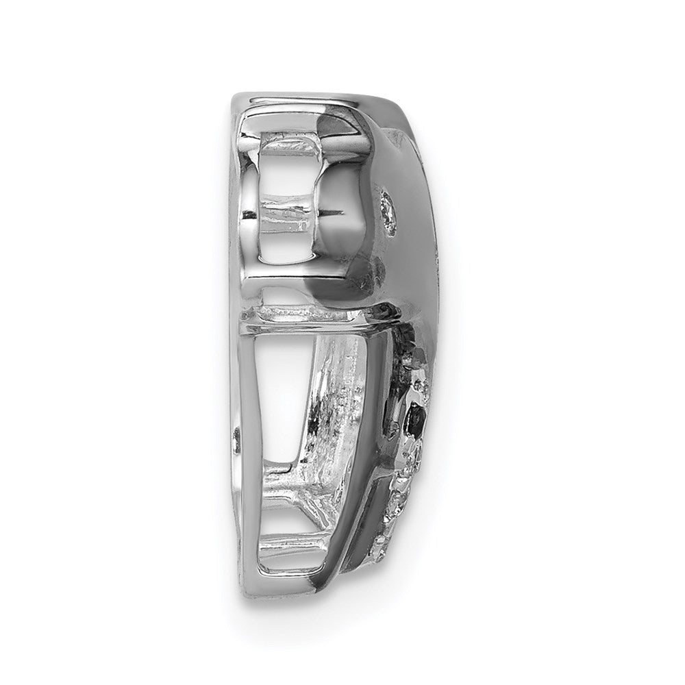 Million Charms 14K White Gold Themed Diamond Bears Pendant