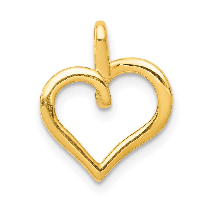 Million Charms 14K Yellow Gold Themed Diamond Heart Pendant
