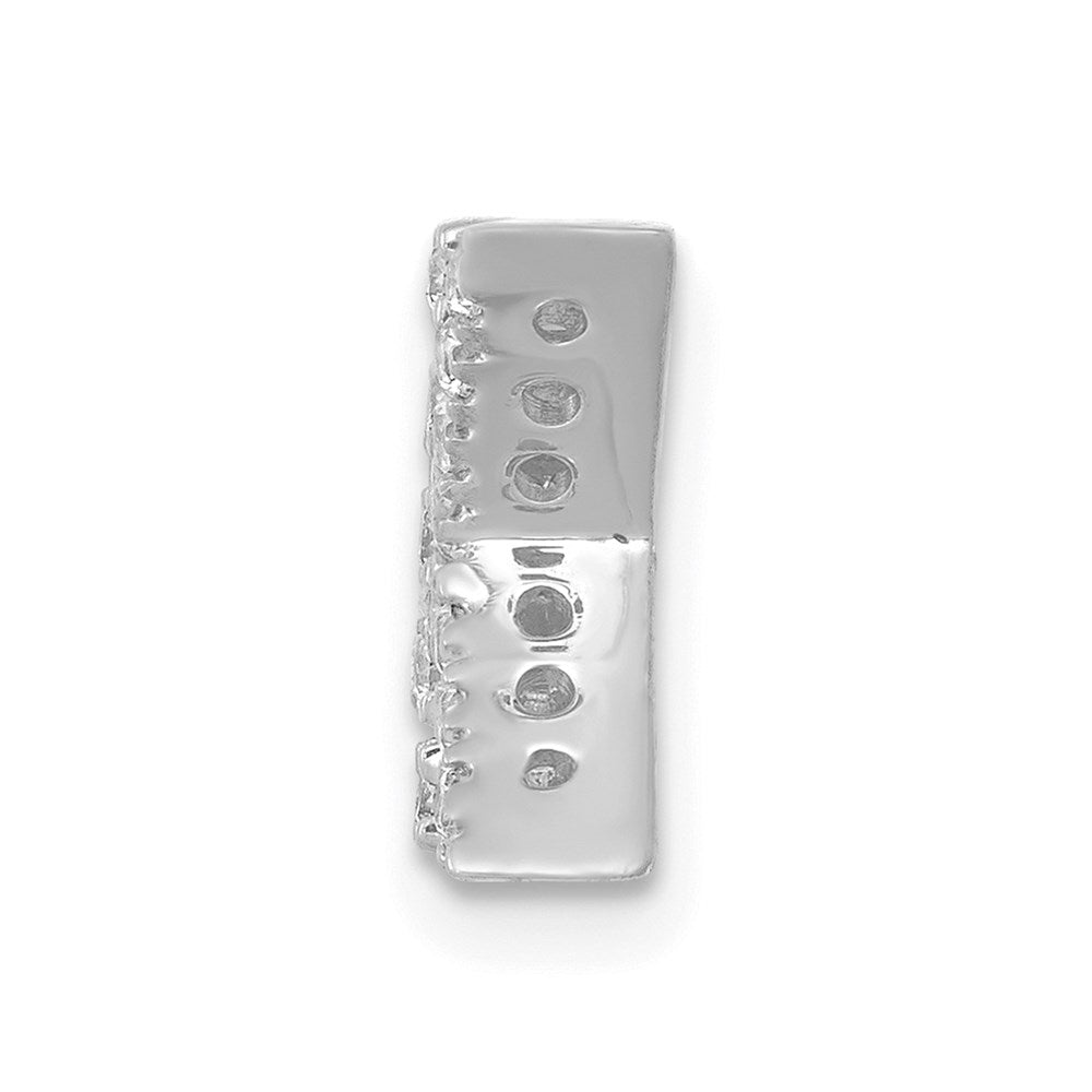 Million Charms 14K White Gold Themed Diamond Alphabet Letter Initial K Charm