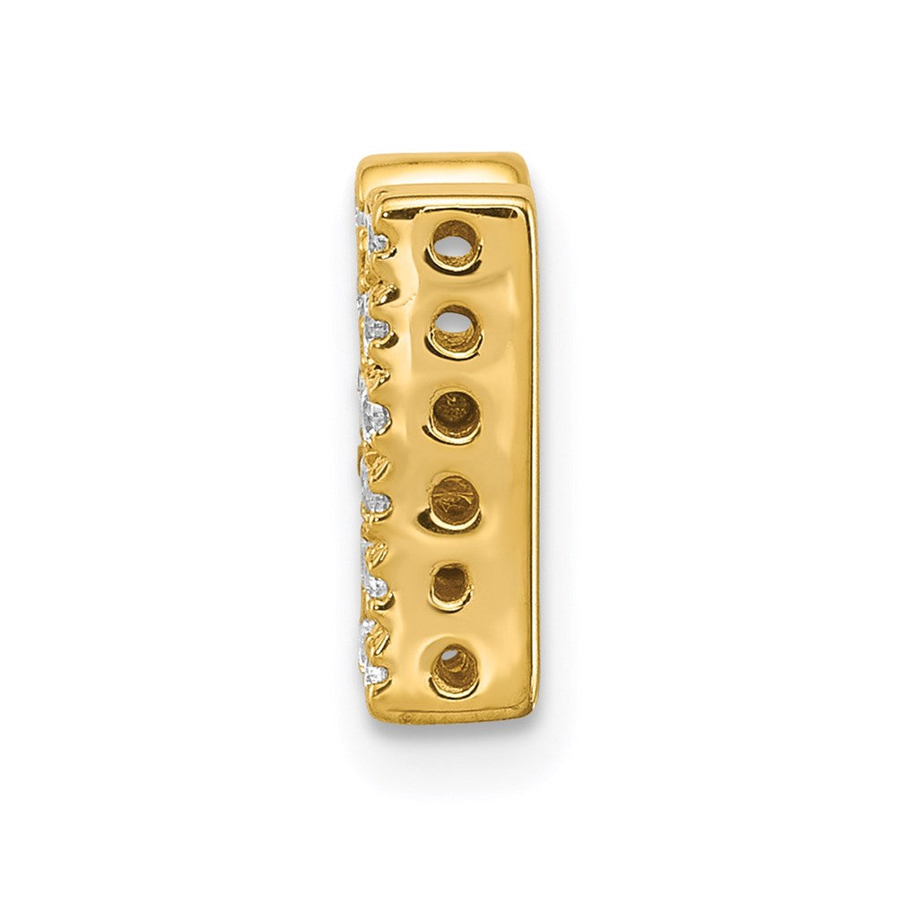 Million Charms 14K Yellow Gold Themed Diamond Alphabet Letter Initial M Charm