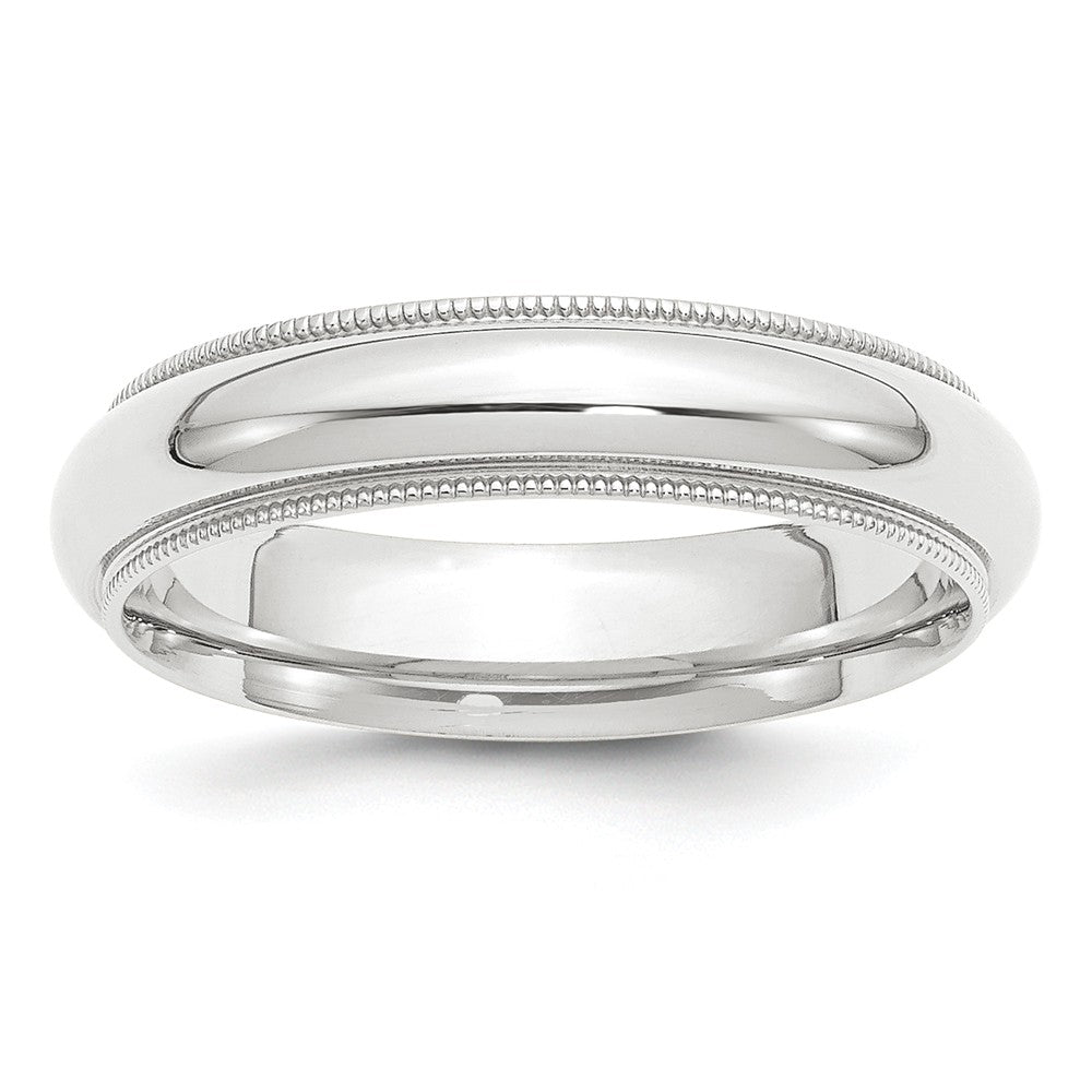 Platinum 5mm Comfort-Fit Milgrain Size 9.5 Wedding Band