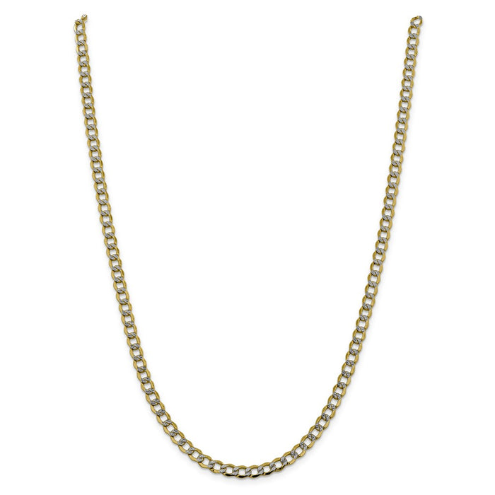 Million Charms 14k 5.2mm Semi-solid Pav‚ Curb Chain, Chain Length: 16 inches