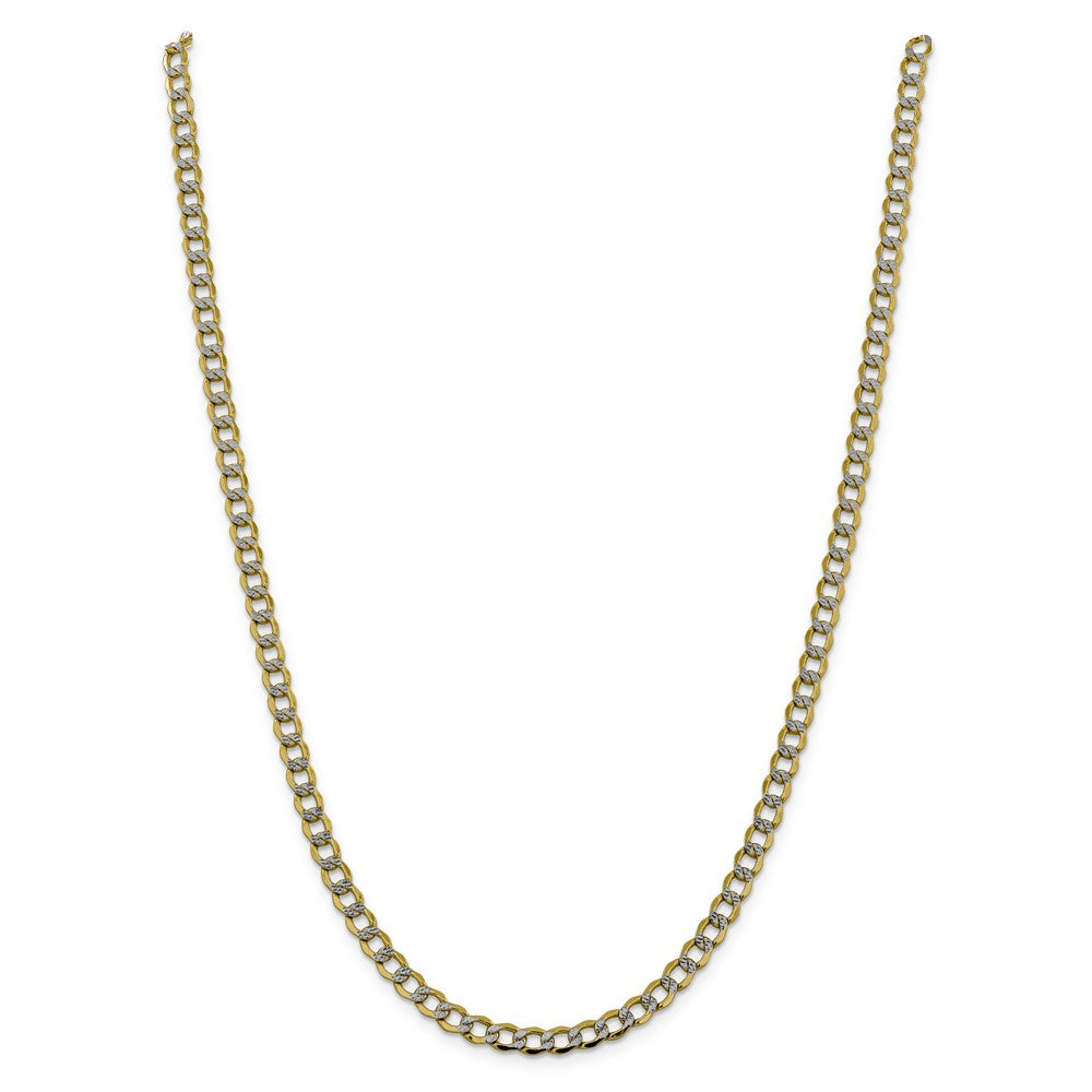 Million Charms 14k 5.2mm Semi-solid Pav‚ Curb Chain, Chain Length: 24 inches