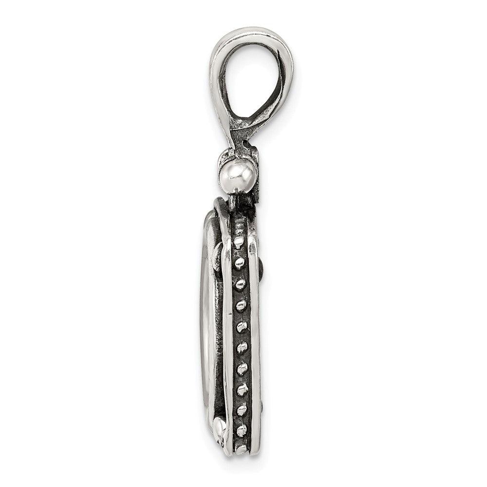 Million Charms 925 Sterling Silver & Bronze Antiqued Widows Mite Coin Pendant