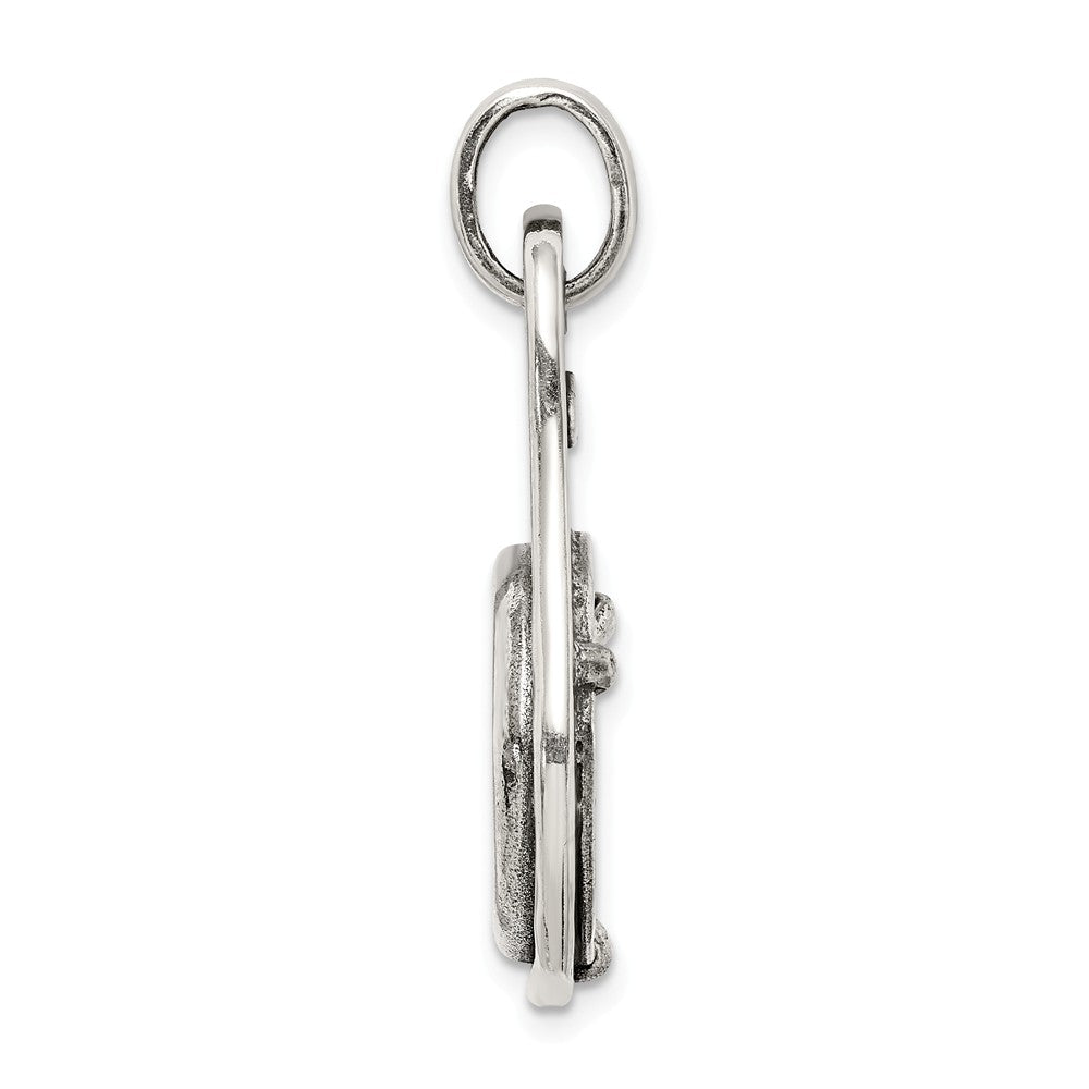 Million Charms 925 Sterling Silver Antiqued Widows Mite Coin Pendant