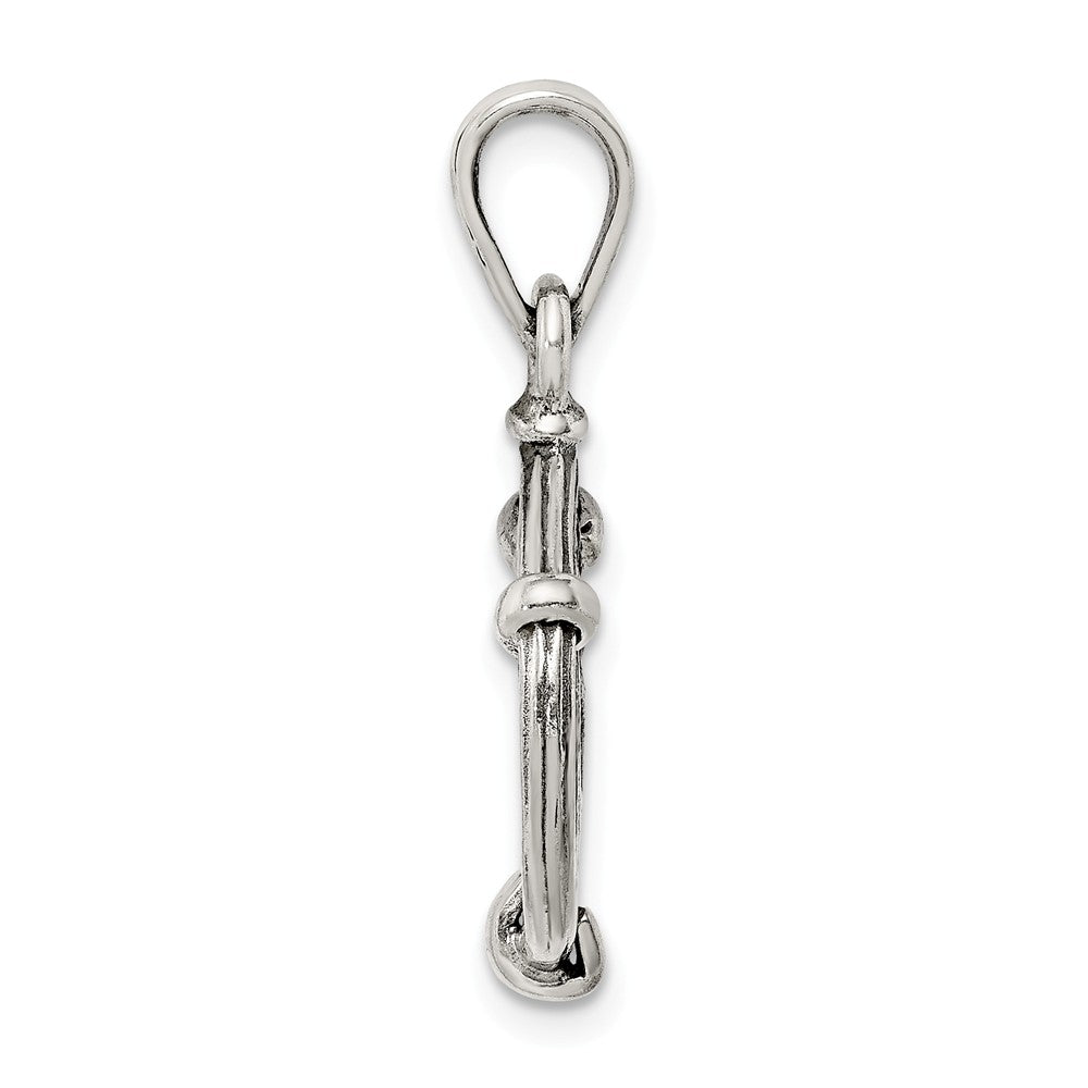 Million Charms 925 Sterling Silver Antiqued Widows Mite Coin Pendant