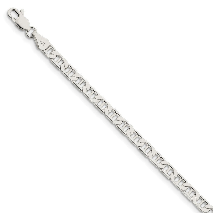 Million Charms 925 Sterling Silver 4.5mm Anchor Chain, Chain Length: 8 inches