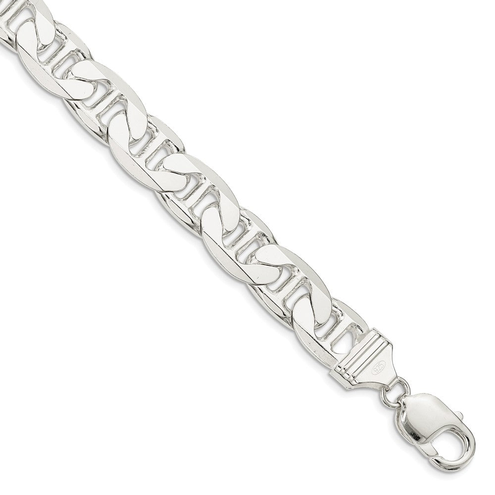 Million Charms 925 Sterling Silver 11.5mm Anchor Chain, Chain Length: 24 inches