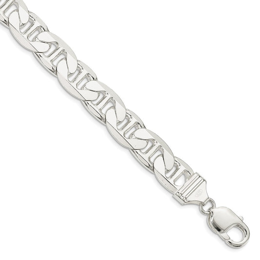 Million Charms 925 Sterling Silver 11.5mm Anchor Chain, Chain Length: 24 inches