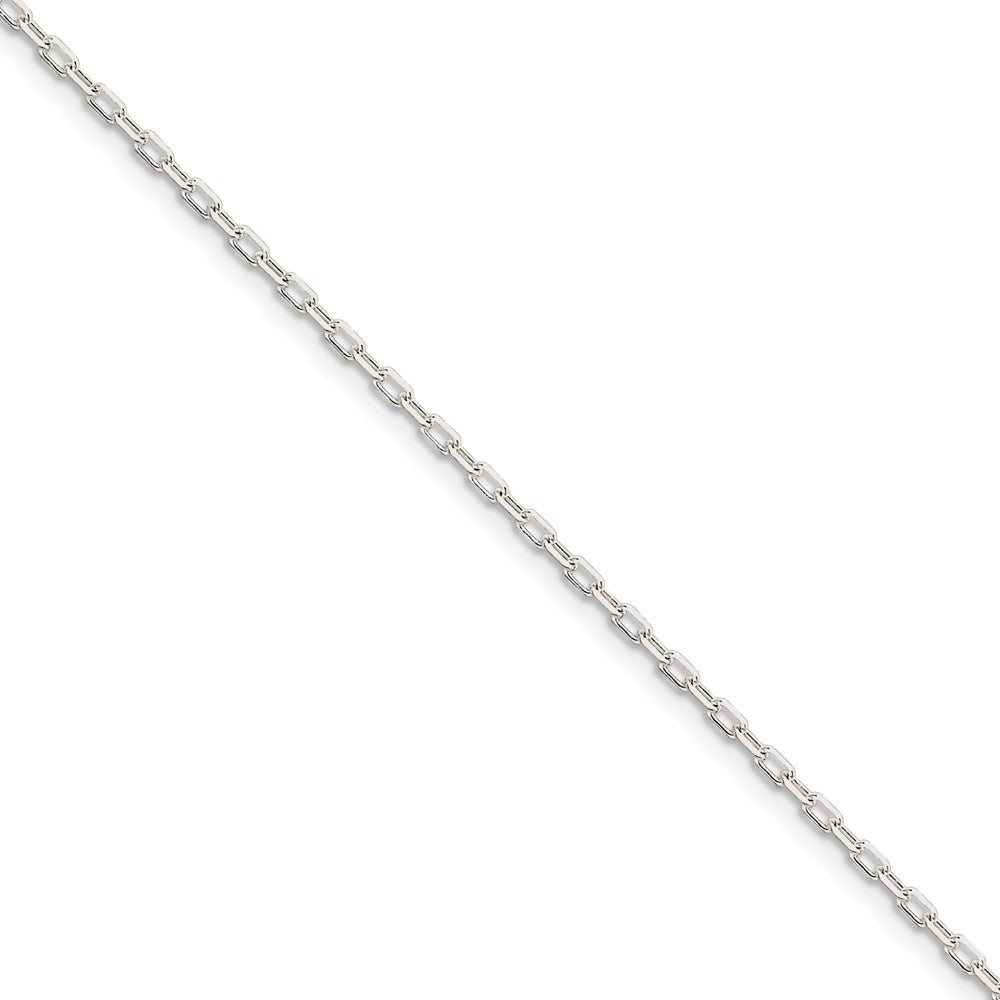 Million Charms 925 Sterling Silver Diamond-cut Open Link Cable Chain, Chain Length: 7 inches