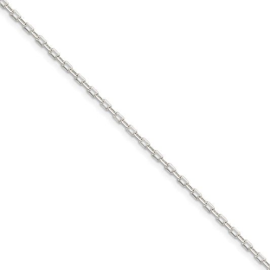 Million Charms 925 Sterling Silver Diamond-cut Open Link Cable Chain, Chain Length: 7 inches