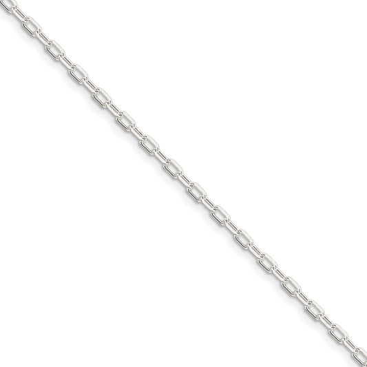 Million Charms 925 Sterling Silver 2.90mm Fancy Diamond-cut Open Link Cable Chain, Chain Length: 7 inches