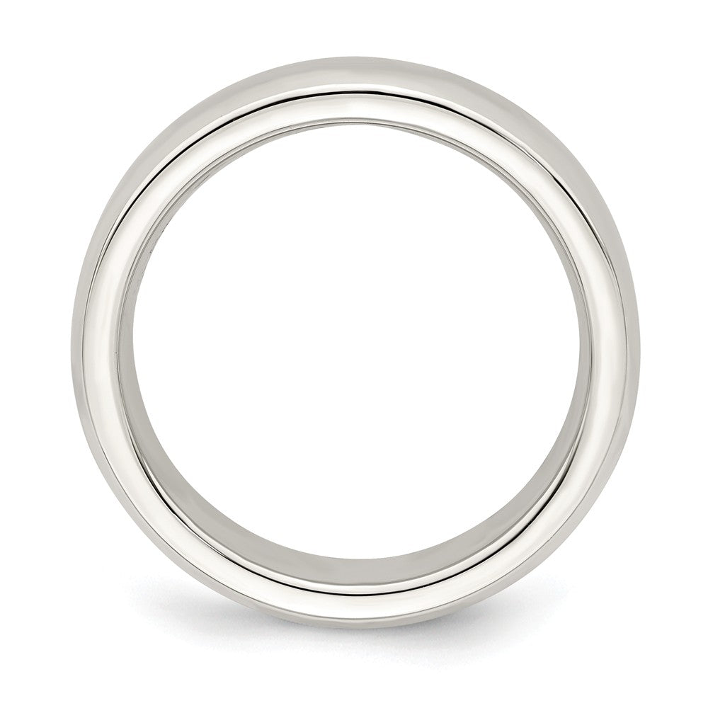 925 Sterling Silver, 5mm Bevel Edge Size 9.5 Wedding Band