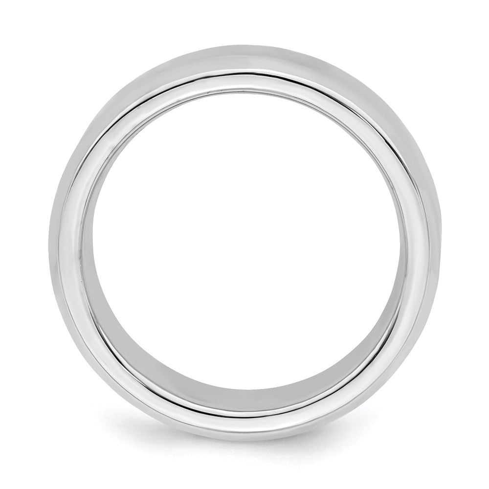 925 Sterling Silver, 6mm Bevel Edge Size 13 Wedding Band