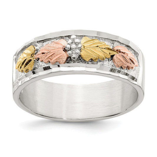 925 Sterling Silver & 12k Men's Ring, Size: 9