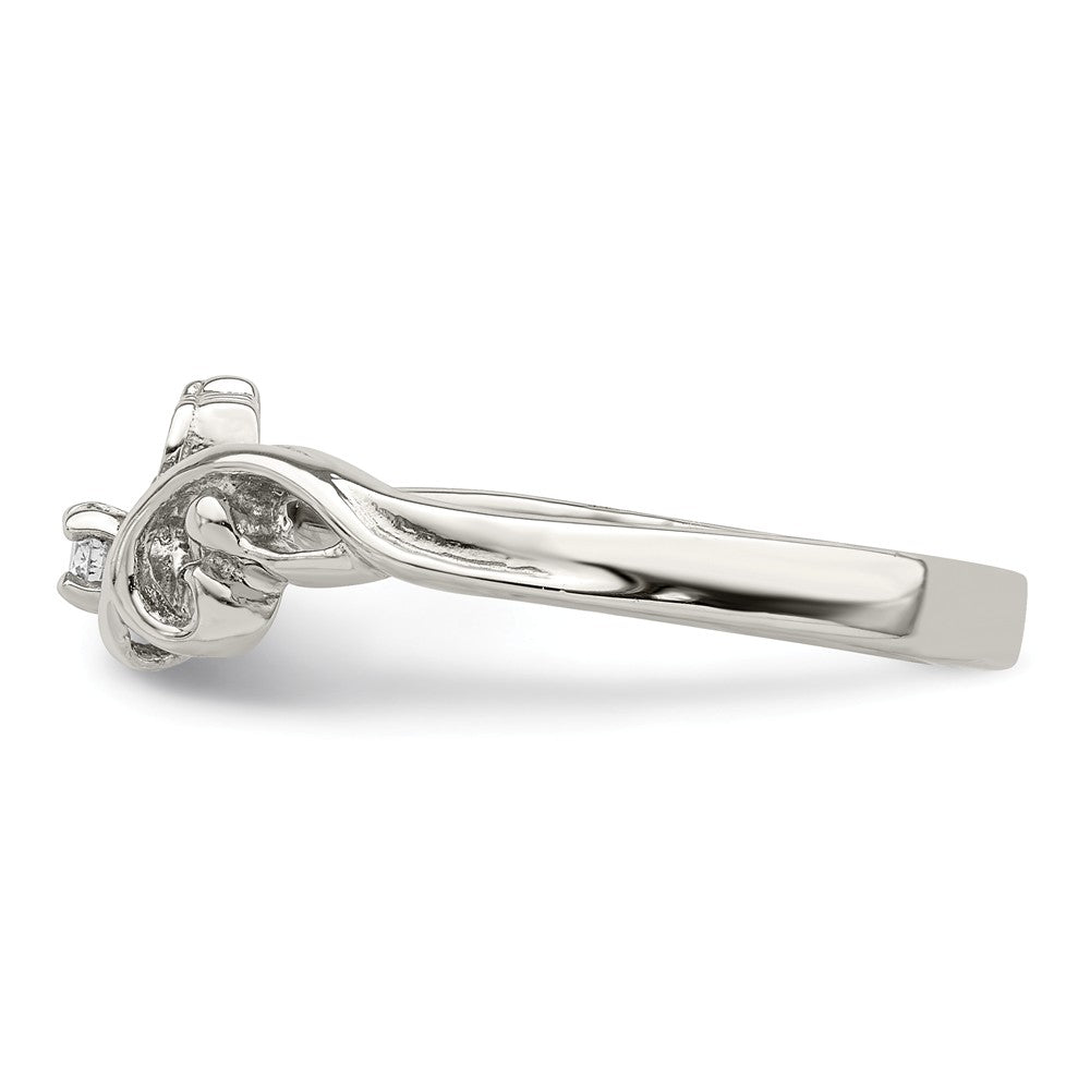 925 Sterling Silver & 12k Diamond Ring, Size: 8