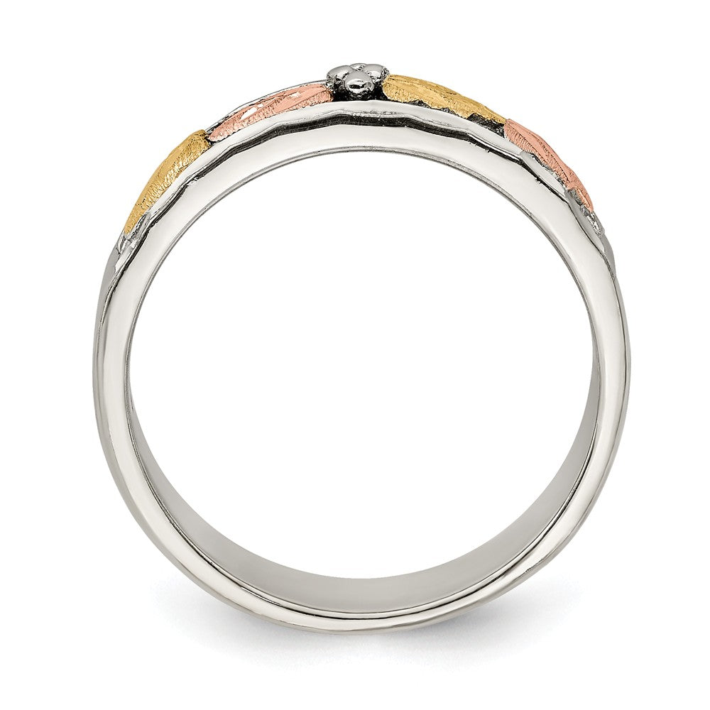 925 Sterling Silver & 12k Ring, Size: 6