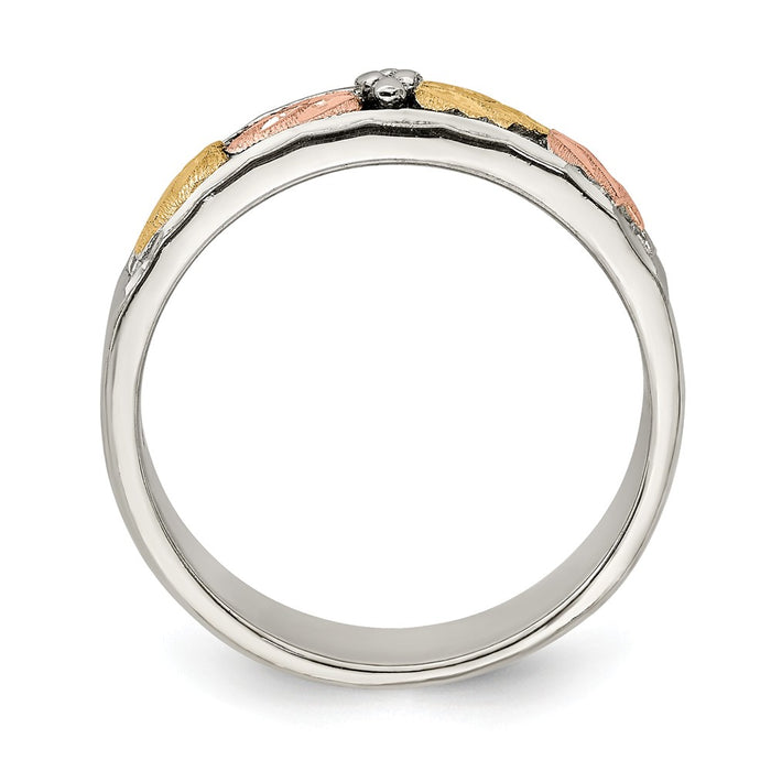 925 Sterling Silver & 12k Ring, Size: 6