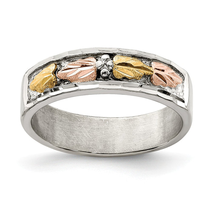 925 Sterling Silver & 12k Ring, Size: 6