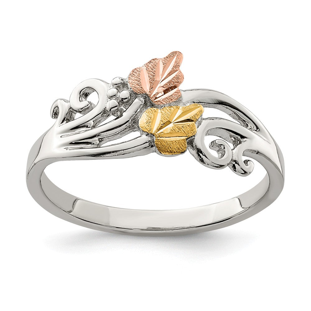 925 Sterling Silver & 12k Ring, Size: 6