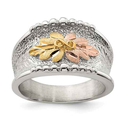 925 Sterling Silver & 12k Infinity Symbol Ring, Size: 6