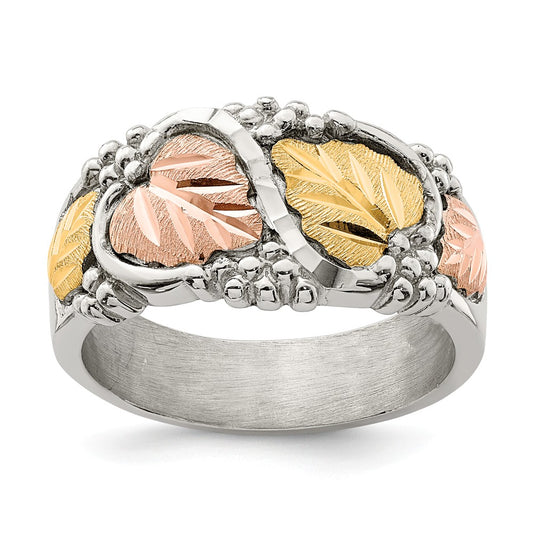 925 Sterling Silver & 12k Ring, Size: 7