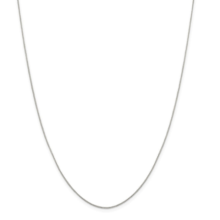 Million Charms 925 Sterling Silver 0.8mm 8 Side Diamond Cut Box Chain, Chain Length: 30 inches