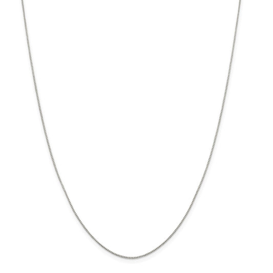 Million Charms 925 Sterling Silver 0.8mm 8 Side Diamond Cut Box Chain, Chain Length: 24 inches