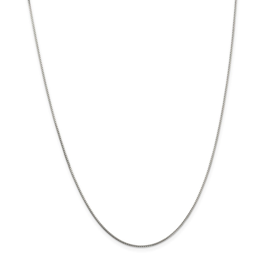 Million Charms 925 Sterling Silver 1mm 8 Side Diamond Cut Box Chain, Chain Length: 20 inches
