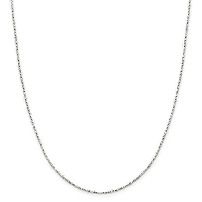 Million Charms 925 Sterling Silver 1.15mm 8 Side Diamond Cut Box Chain, Chain Length: 18 inches