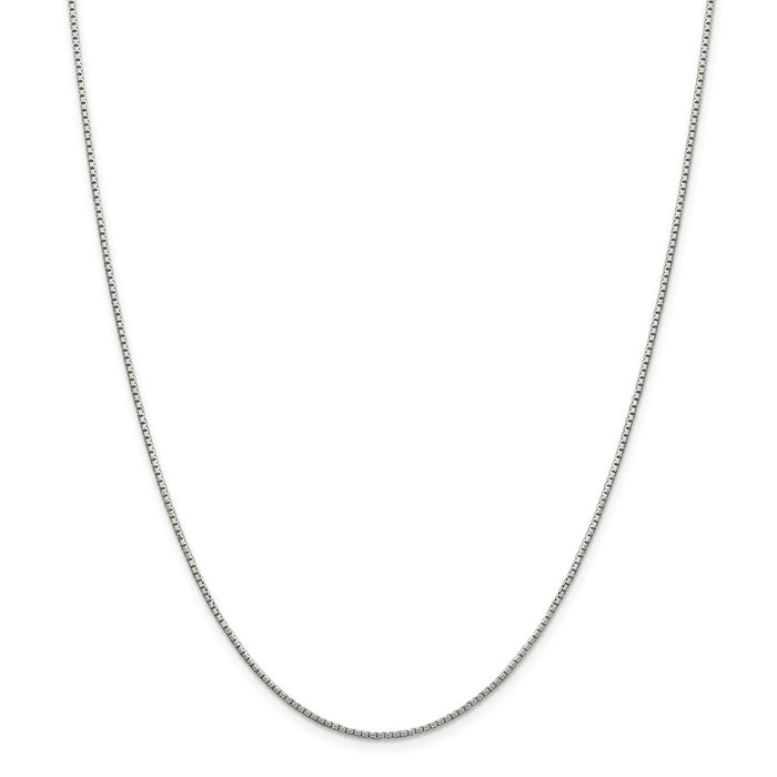 Million Charms 925 Sterling Silver 1.35mm 8 Side Diamond Cut Box Chain, Chain Length: 18 inches