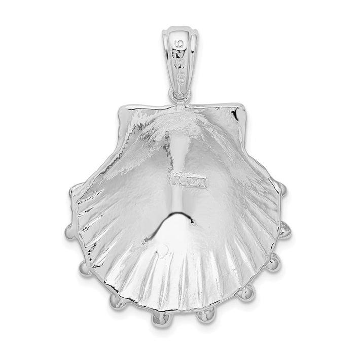 Million Charms 925 Sterling Silver Nautical Sea Life  Charm Pendant, Large Lion's Paw Shell (3Of6)