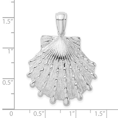 Million Charms 925 Sterling Silver Nautical Sea Life  Charm Pendant, Large Lion's Paw Shell (3Of6)