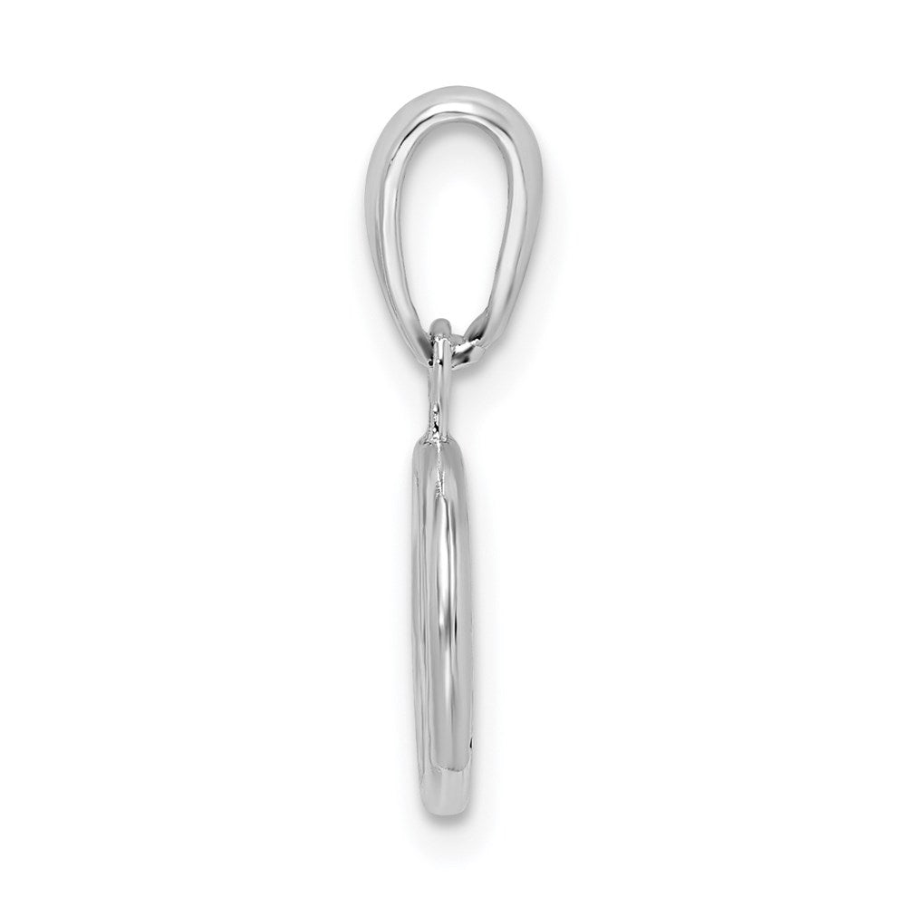 Million Charms 925 Sterling Silver Charm Pendant, Small 3-D Peace Symbol High Polish