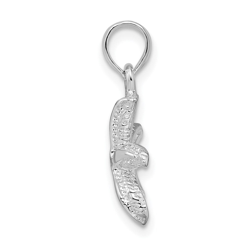 Million Charms 925 Sterling Silver Sea Life Nautical Charm Pendant, Starfish, Textured & High Polish Top