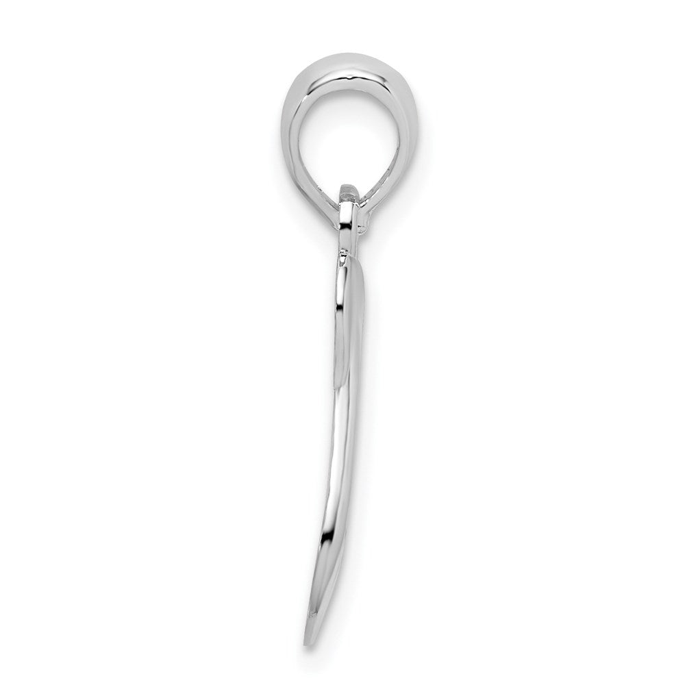 Million Charms 925 Sterling Silver Charm Pendant, Small Swan with Baby Cut-Out In Body & High Polish