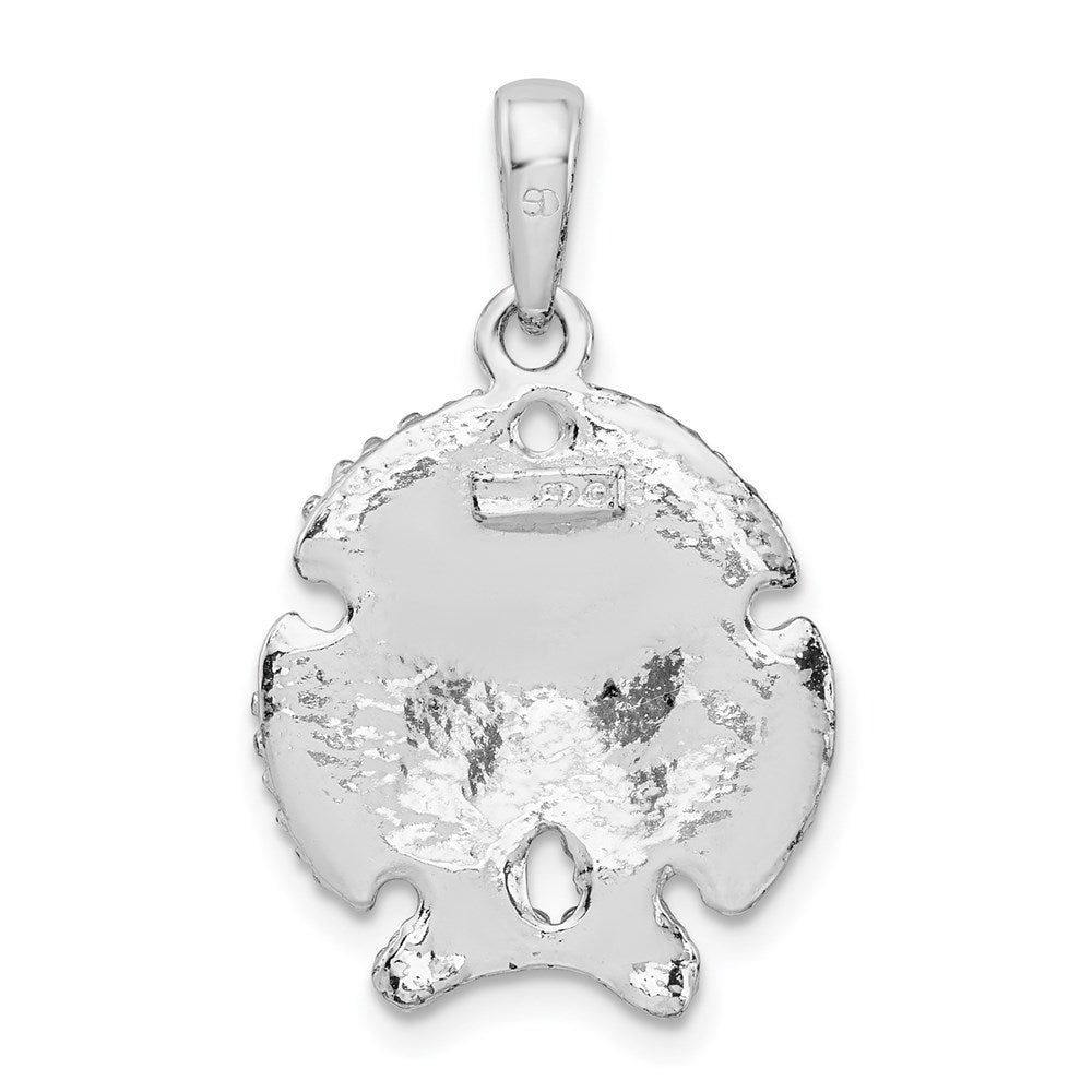 Million Charms 925 Sterling Silver Nautical Sea Life  Charm Pendant, Sand Dollar with Star, 2-D