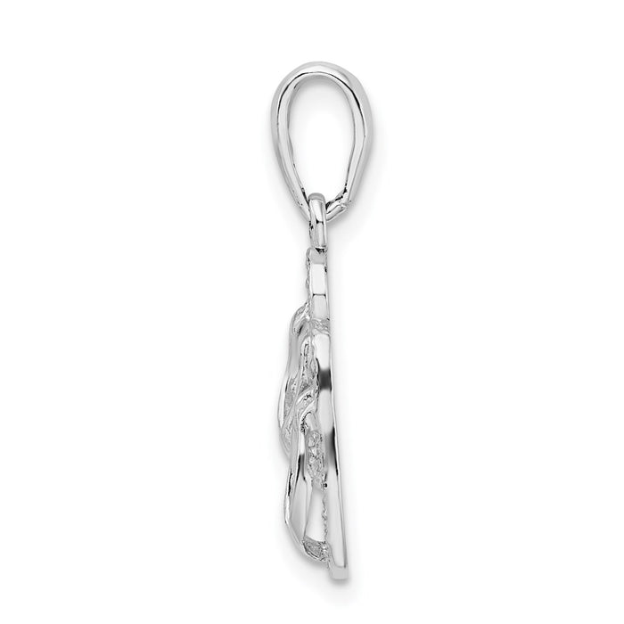 Million Charms 925 Sterling Silver Travel Charm Pendant, Small Marco Island On Double Flip-Flops