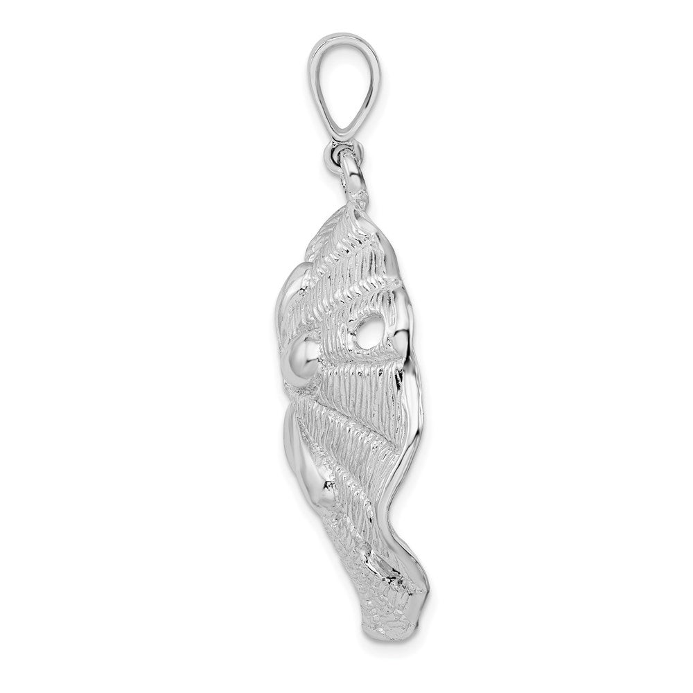 Million Charms 925 Sterling Silver Nautical Sea Life  Charm Pendant, Large  Beveled Sand Dollar Textured & High Polish