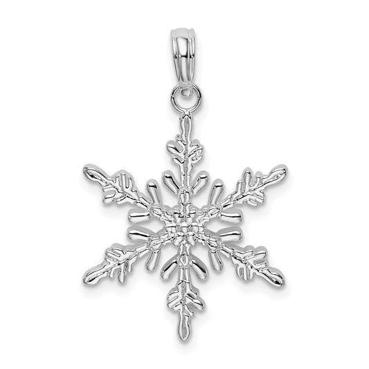 Million Charms 925 Sterling Silver Charm Pendant, Thin Snowflake Pendant