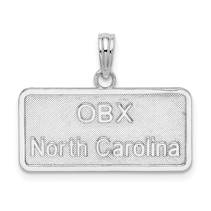 Million Charms 925 Sterling Silver Travel Charm Pendant, Box North Carolina License Plate