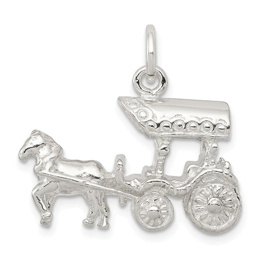 Million Charms 925 Sterling Silver Horse & Carriage Charm