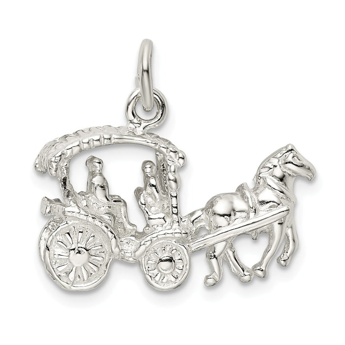 Million Charms 925 Sterling Silver Horse & Carriage Charm