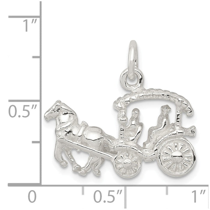 Million Charms 925 Sterling Silver Horse & Carriage Charm