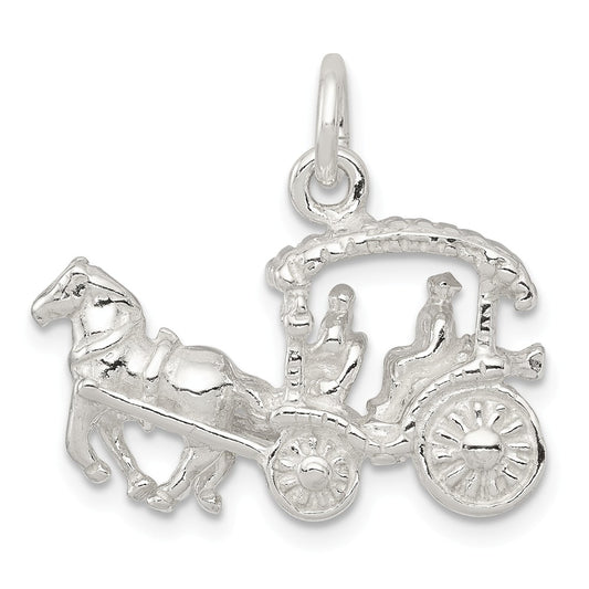 Million Charms 925 Sterling Silver Horse & Carriage Charm
