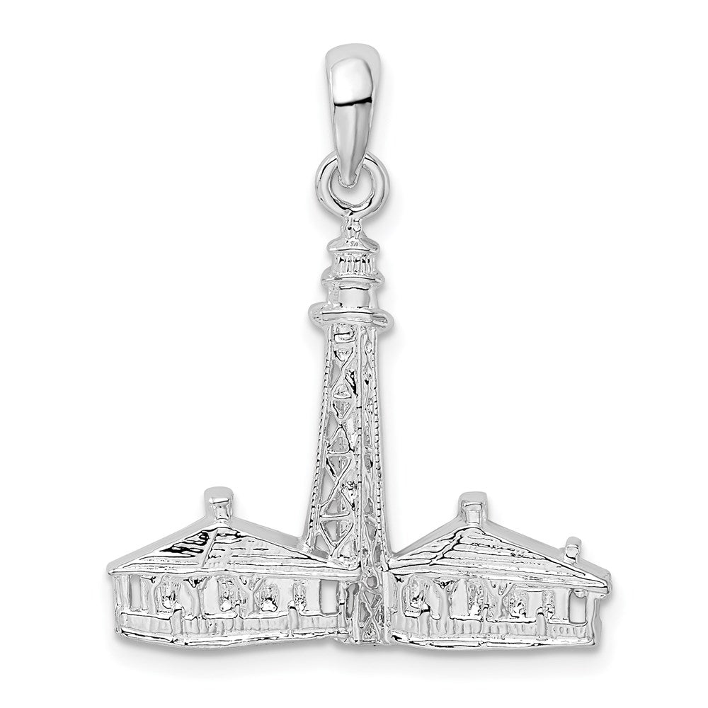 Million Charms 925 Sterling Silver Travel Charm Pendant, Sanibel Island Lighthouse, 2-D