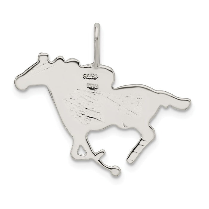 Million Charms 925 Sterling Silver Race Horse Charm