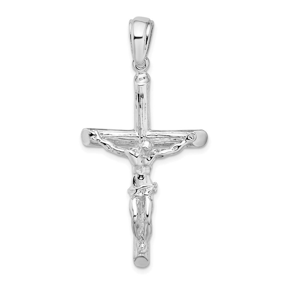 Million Charms 925 Sterling Silver Religious  Charm Pendant, Crucifix On Textured Cross