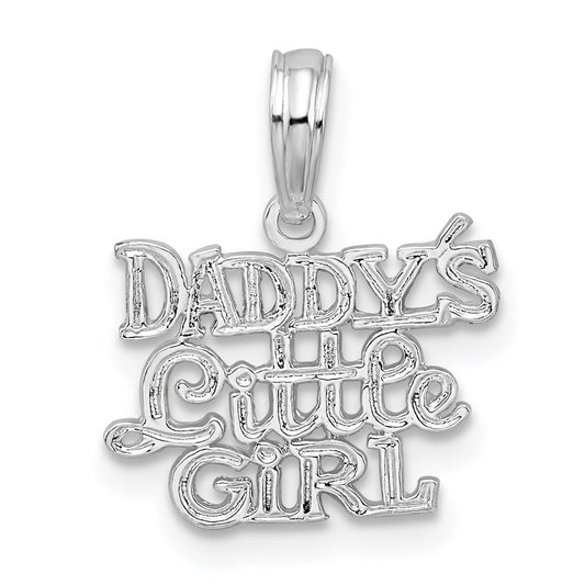 Million Charms 925 Sterling Silver Charm Pendant, Small Daddy's Little Girl